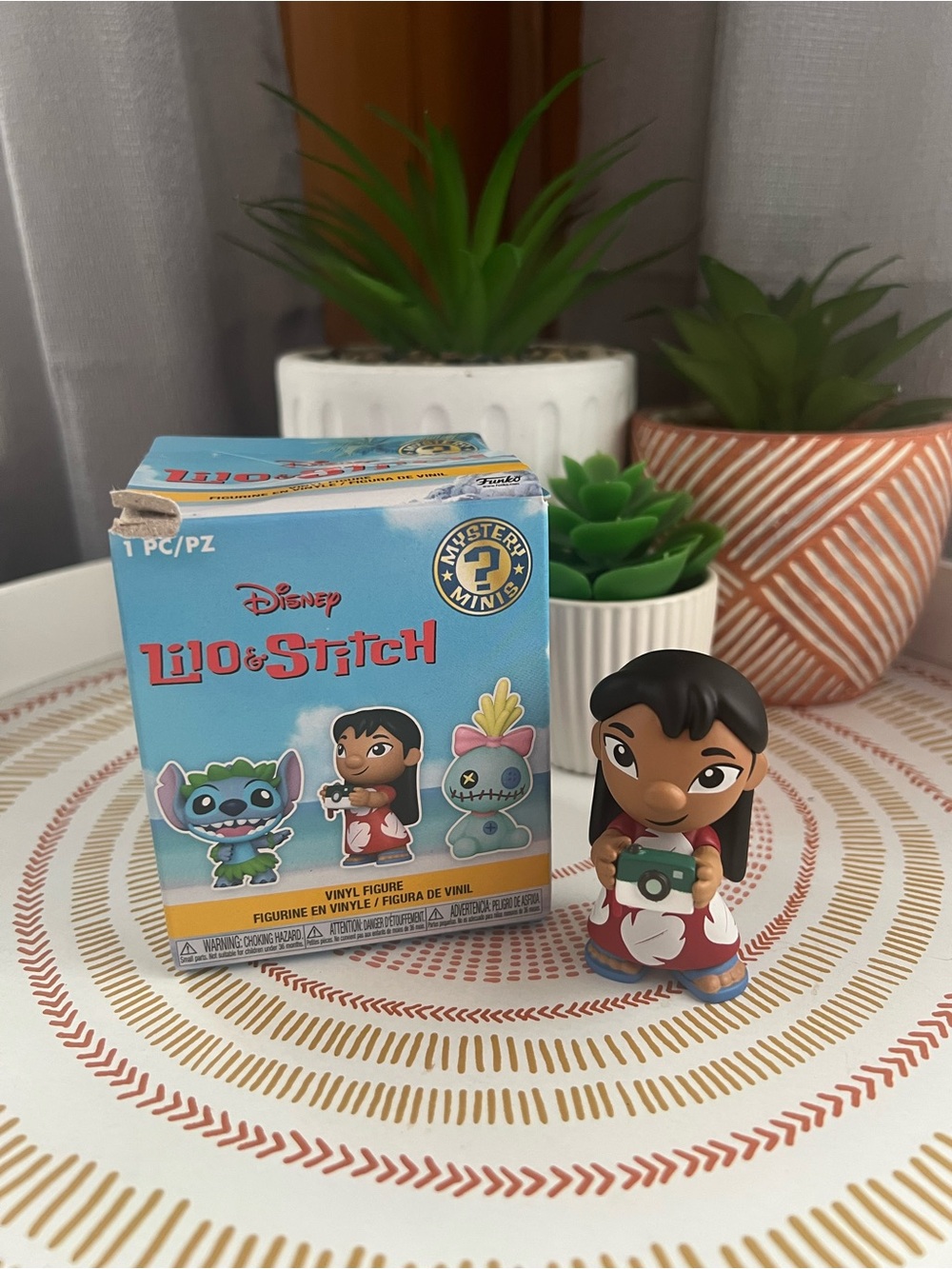 Disney Lilo Vinyl Figure in Red Dress with Green Camera